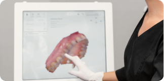 Patient arriving at dental clinic for consultation